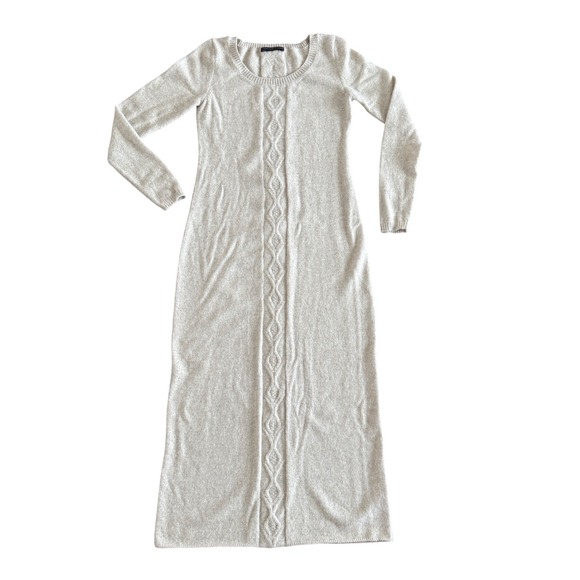 Peruvian Connection Dresses & Skirts - Peruvian Connection 100% Royal Alpaca Cable Knit Maxi Sweater Dress Oatmeal M